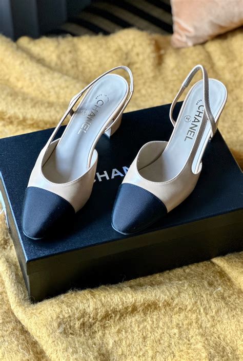 chanel two tone slingbacks buy